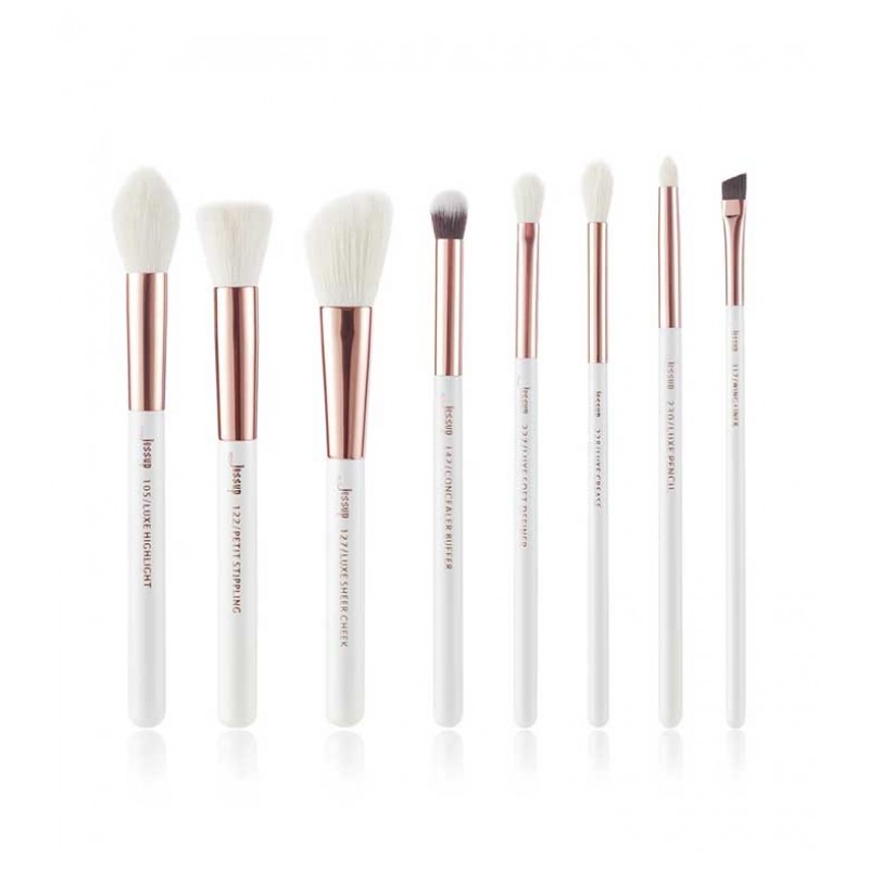 Jessup Beauty - 8 piece brush set - T218: White/Ro...